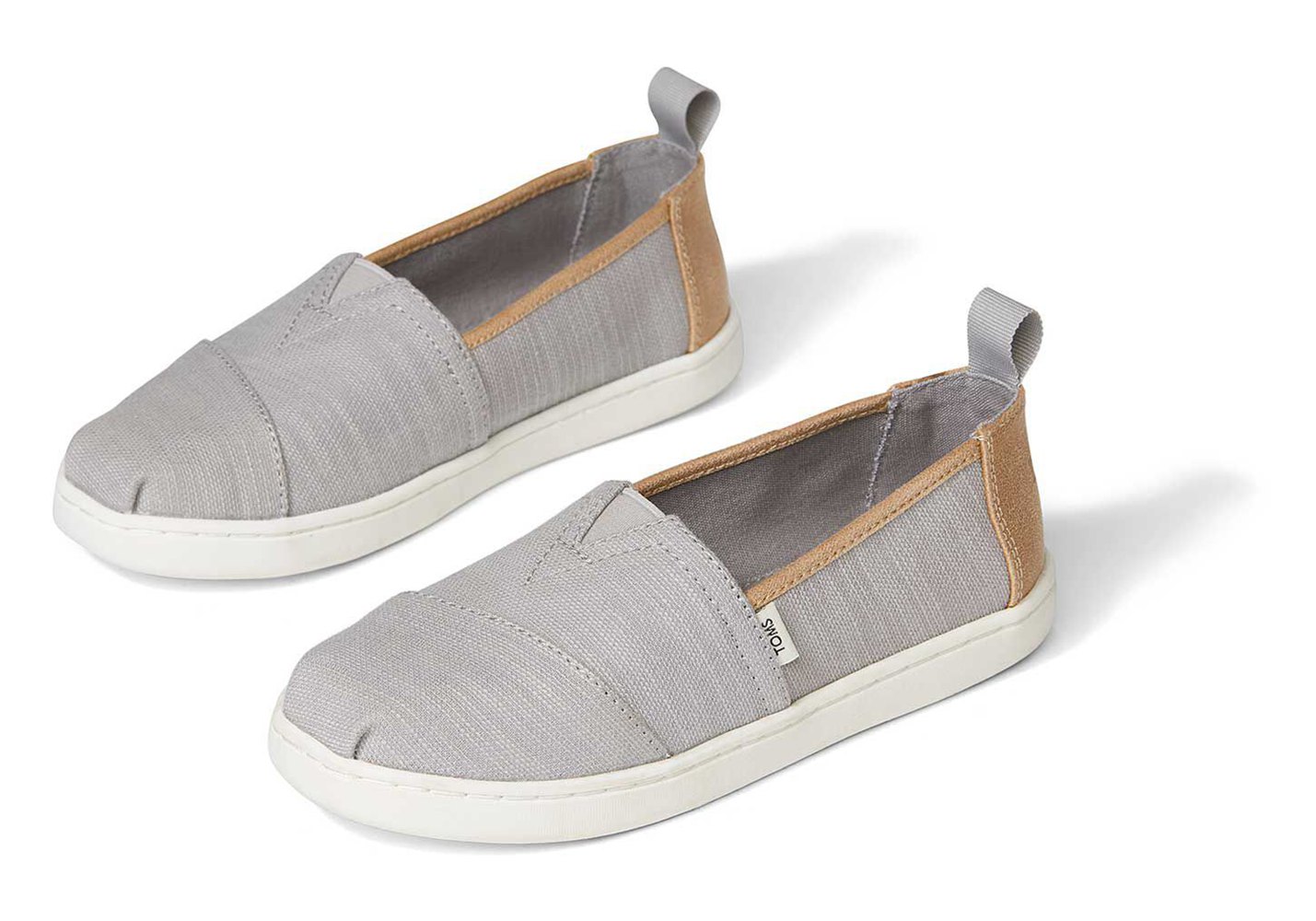 Toms Espadryle Dziecięce Szare - Alpargata Youth Woven - 24EBLCGVM